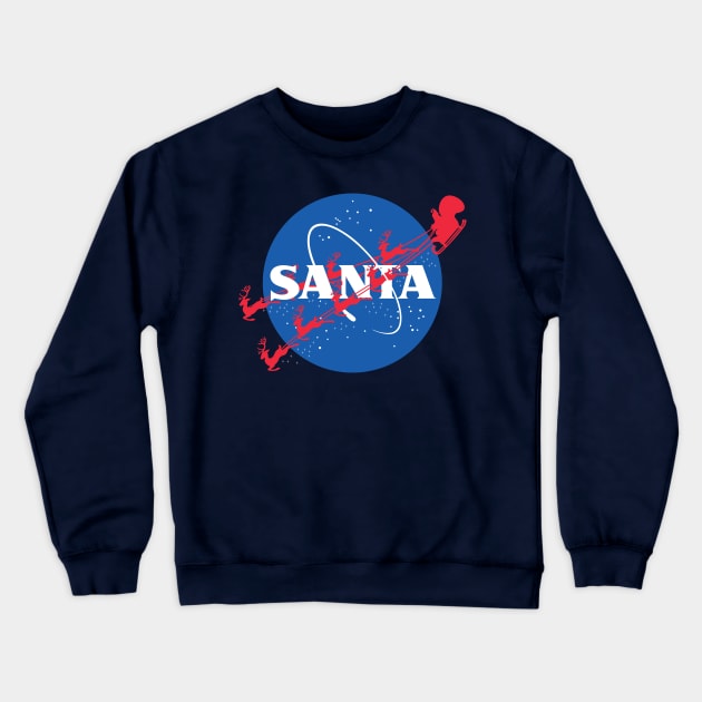 Santa Claus Reindeer Sleigh Christmas Logo Parody Crewneck Sweatshirt by BoggsNicolas